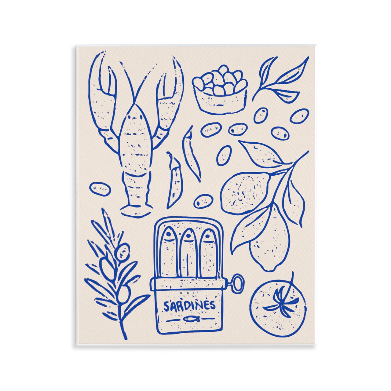 Stupell Industries Seafood & Herbs Simplicity Wall Plaque, design by Camila Juncos